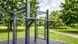 Checking Equipment Safety Before Exercising: Outdoor Playground Fitness Routines In Focus