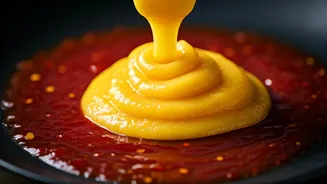 Layer Chilled Mango Puree With Peri Peri For Instant Energy