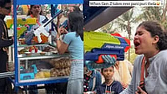 'Bhaiya Ek Aur Shot': Mumbai's Gen Z Serves Pani Puri With Jaljeera-Filled Water Gun, Internet Calls It 'Faaaah Moment' - Watch Viral Video