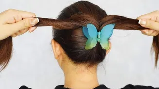 Secret to classic hairstyling? It is butterfly clips