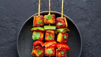 Craving Indian Street Food Try Healthy Air-Fried Paneer Tikka And Millet Bhel