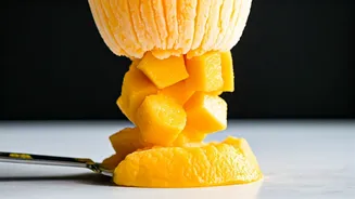 Zesty Frozen Mango Scraping Takes Over Youth Fitness Dessert Feeds