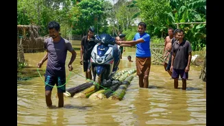 Monsoon Fury Shows No Let-Up: Assam Flood Toll Hits 66, Gujarat Deaths Reach 35