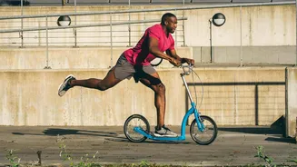 Step aerobics or kick scooter: Which builds stronger legs?