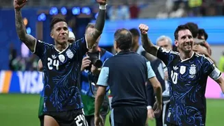 Lionel Messi reacts as Argentina uncover England's penalty plan after semi-final win at Atlanta