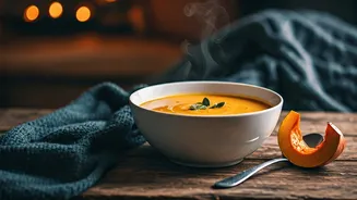 Pumpkin Soup Makes Rainy Nights More Comforting