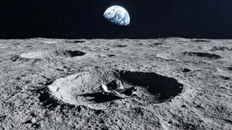 SpaceX Rocket Debris Adds a New Crater to the Moon's Surface