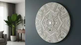 Kutch Artisans Adapt Heritage Lippan Kam Mirror Craft For Modern Urban Apartment Wall Decor