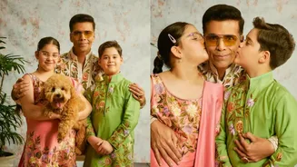 Karan Johar's Kids Shower Him With Diwali Kisses