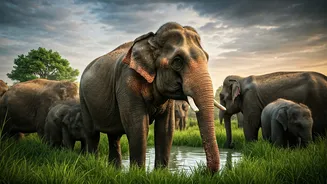Elephants migrate to Kabini reservoir