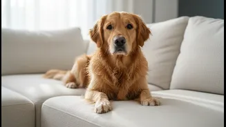 Wet Fur Should Be Dried Properly Before Dogs Return To Sofas