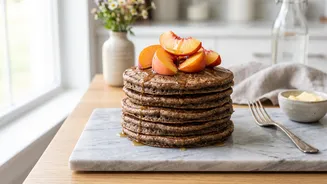 For Homemade Pancakes: Peach And Buckwheat Bring Peach Flavour To Homemade Buckwheat Pancakes