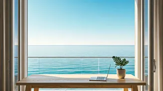 Twinkle Khanna's Blissful Balcony: A Dreamy Workspace Oasis with Sea Views