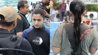 Rashmika Mandanna Shoots India's FIRST Female Underwater Fight Sequence For Mysaa; Calls Film's Team 'Crazy'