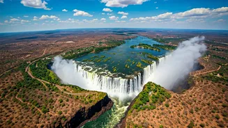 Leap into Wonder: Tandem Skydiving Above Victoria Falls