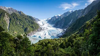 Glaciers meet rainforest in New Zealand
