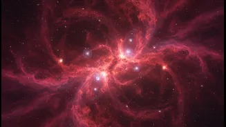 The Crimson Nebula Tells A Story Of New Stars