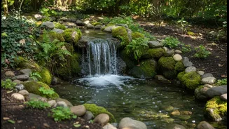 A Quiet Corner Can Become a Focal Point with the Right Waterfall