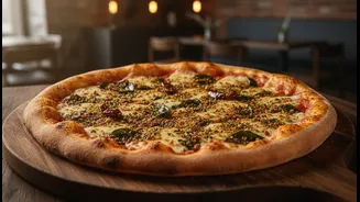 How traditional podi application techniques are modified for urban cafe pizza baking