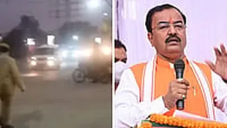 Uttar Pradesh: Viral Video Shows Dy CM Keshav Prasad Maurya’s Convoy Collides With Stray Cow Near Bareilly