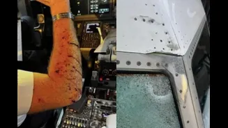 Object Hits Plane, Pilot Hurt, Debris Suspected