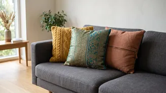 How Turning Old Fabrics Into Stylish Throw Pillows Revamps Living Room Furniture Aesthetics For Free