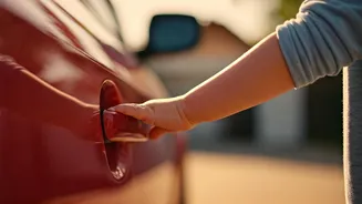 The Subtle Art of Parenting: A Child's Gentle Car Door Gesture Speaks Volumes