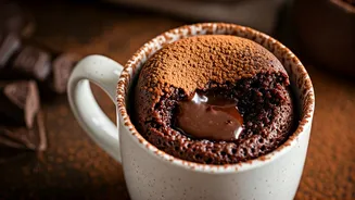 This Aesthetic Double Chocolate Lava Mug Cake Is So