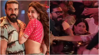 Ram Charan Fan Breaches Security To Meet Peddi Actor; Leaves Janhvi Kapoor Startled At Vijayawada Event - Watch