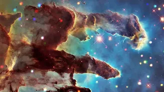 Webb's New Lion Nebula Portrait Offers A New View Of Sculpted Nebula Gas
