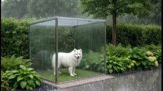 A Covered Toilet Area Can Help Pets During Heavy Rain