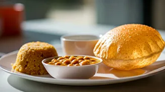Unexpected Indian Feast: Pune Woman's Delight at Halwa Puri Chana on Air India Flight to Bali