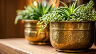 Bohemian Decor Feeds Are Loving These Upcycled Brass Planter Creations