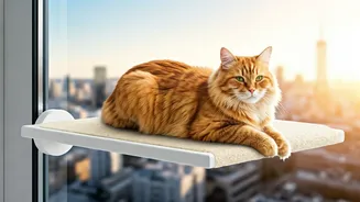Give Your Apartment Cat Sky Views Using Floating Perches
