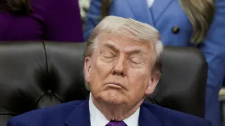 White House hits back after Trump accused of sleeping during Oval Office event