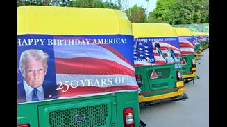 Delhi Autos Carrying Donald Trump Posters Trigger Fierce Debate Online; Internet Says 'Try To Stop The War First'