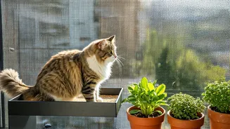Keep Indoor Cats Happy With Smart Balcony Bird Watching Perches