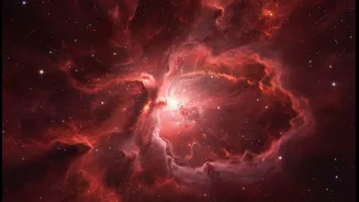 Star Formation Comes Alive In Crimson Colours
