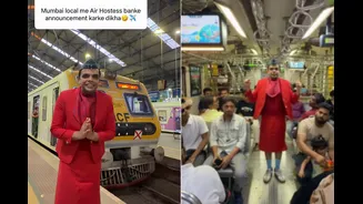 Mumbai Influencer Dresses As Air Hostess Inside Local Train For A Dare, Internet Says 'Bhai Thoda Hesitate Kar Liya Karo'