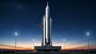 Artemis 2 Prepares for Lunar Voyage: A Glimpse of the SLS Rocket on the Launch Pad