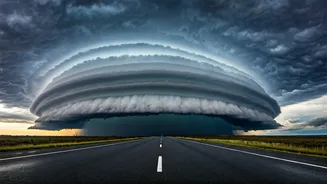 Sudden Pre Monsoon Cloud Walls Roll Over Northern Highways
