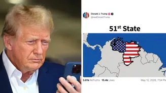 Trump publica mapa com Venezuela como 51° estado americano