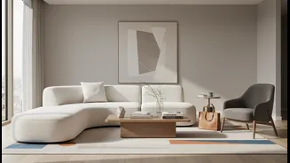Curved Furniture Should Leave Enough Space For Everyday Bags And Chairs