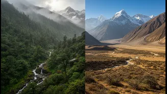 How rain-shadow terrain protects Spiti and Ladakh tourists from typical monsoon mountain landslides