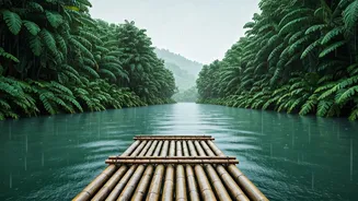 Monsoon Adventures Begin With A Bamboo Raft Ride