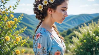 How To Incorporate Small Bloom Pins Into Braided Updos For Charming Spring Accents