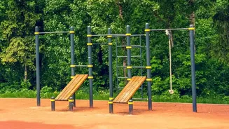 Avoiding Risky Moves On Children's Equipment: Outdoor Playground Fitness Routines In Focus