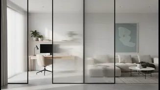 Beyond solid walls in every small room, Fluted Glass In Compact Homes highlights how compact homes divide work and living areas