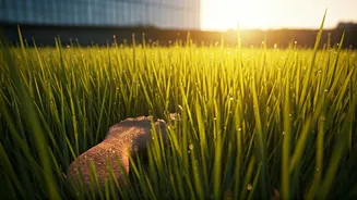 Barefoot Grass Walking Intervals Drop Corporate Stress Levels