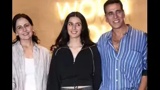 Ahead Of Ikkis Release, Akshay Kumar Snapped With Niece Simar Bhatia, Sister Alka